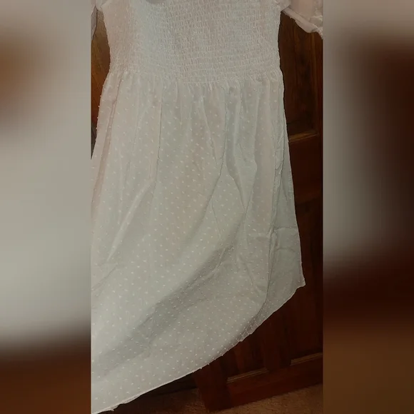 Hill House The Athena Nap Dress in Sheer White Swiss Dot - Picture 9 of 11